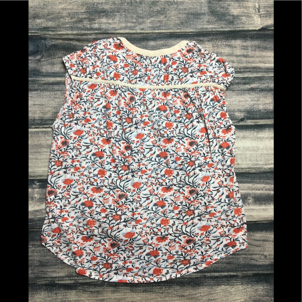 Lucky Brand Boho Top Sleeveless Orange Floral - Picture 2 of 7